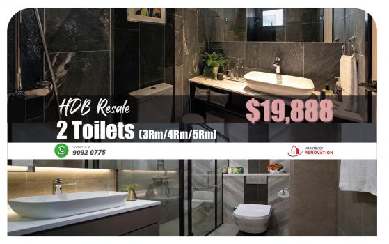 2 Bathrooms Package @ $19,888 (HDB)